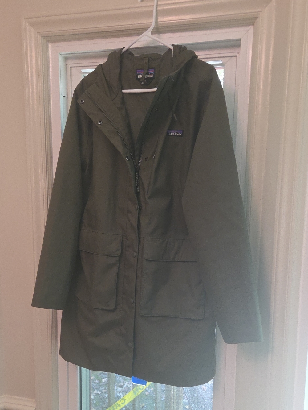 Patagonia Pine Bank 3 In One Parka Olive Green Hooded Trench Coat